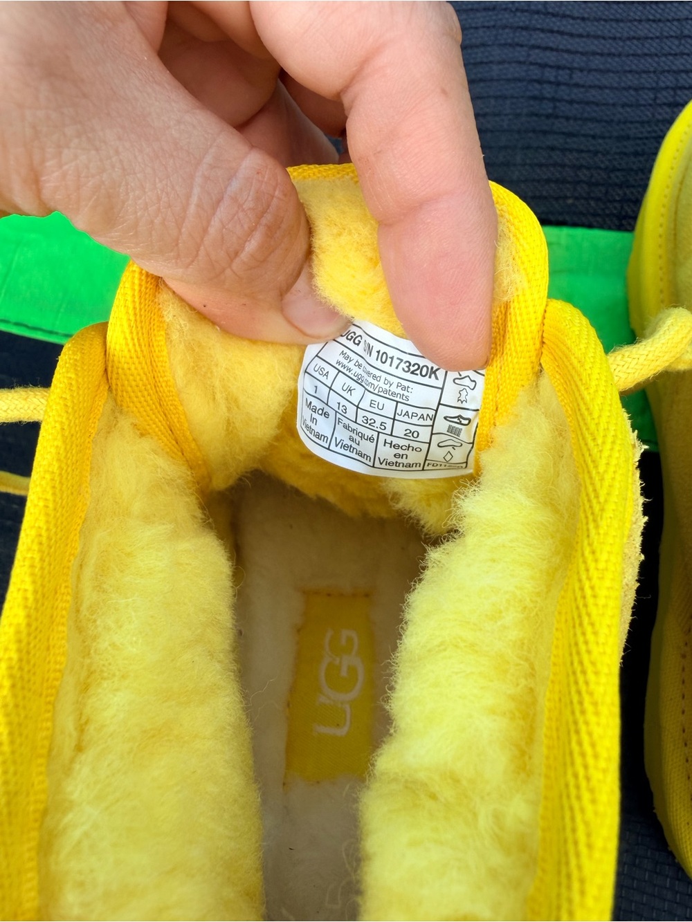 UGG Bright Yellow Kids Suede Lace-Up Boots - Picture 5 of 6